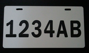 ATV License Plate